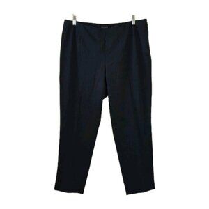 Lafayette 148 NY Stanton Pants Women US 14 Navy Stretch Side Zip Business Office